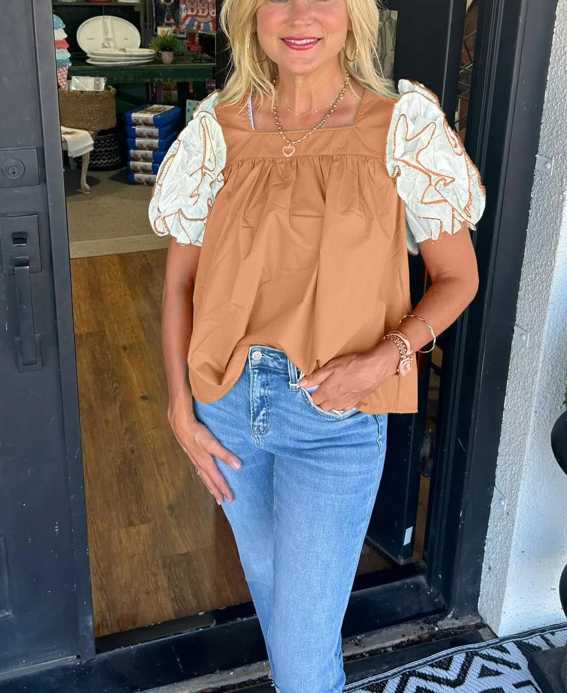 Tiktok Hot Sale Ruffle Sleeve Top(Buy 2 Free Shipping)