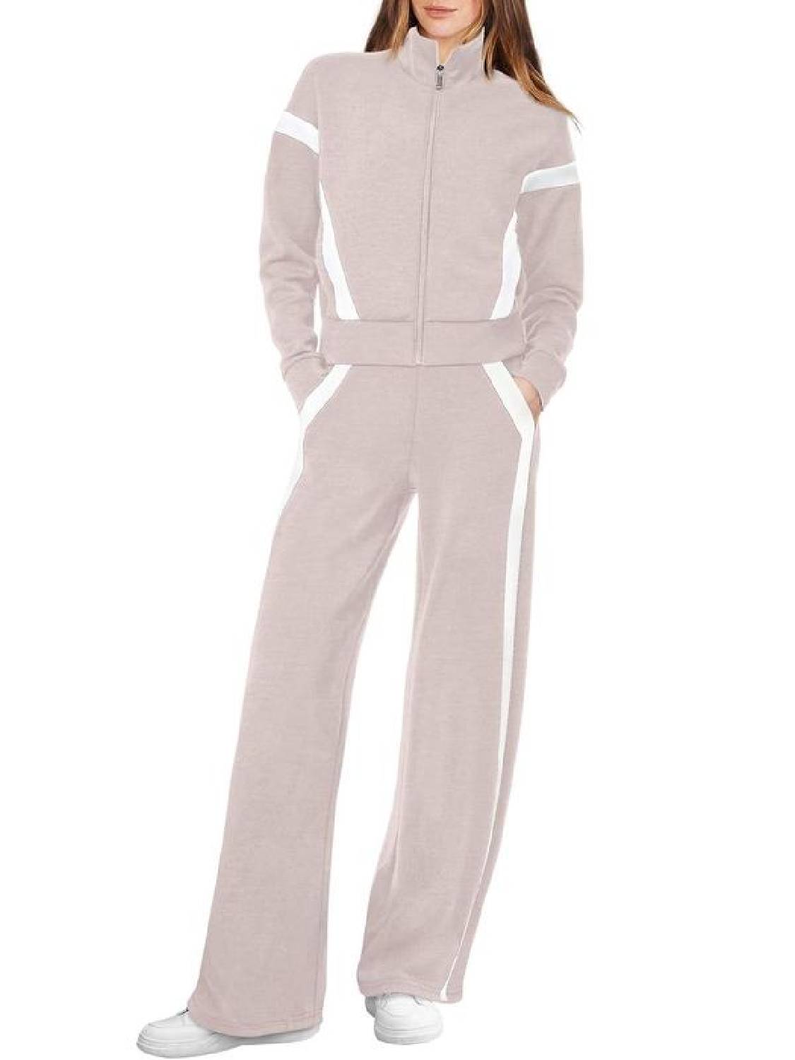 ✨Women Sweatsuit 2 Piece Outfits Sweatshirt Wide Leg Sweatpant Tracksuit