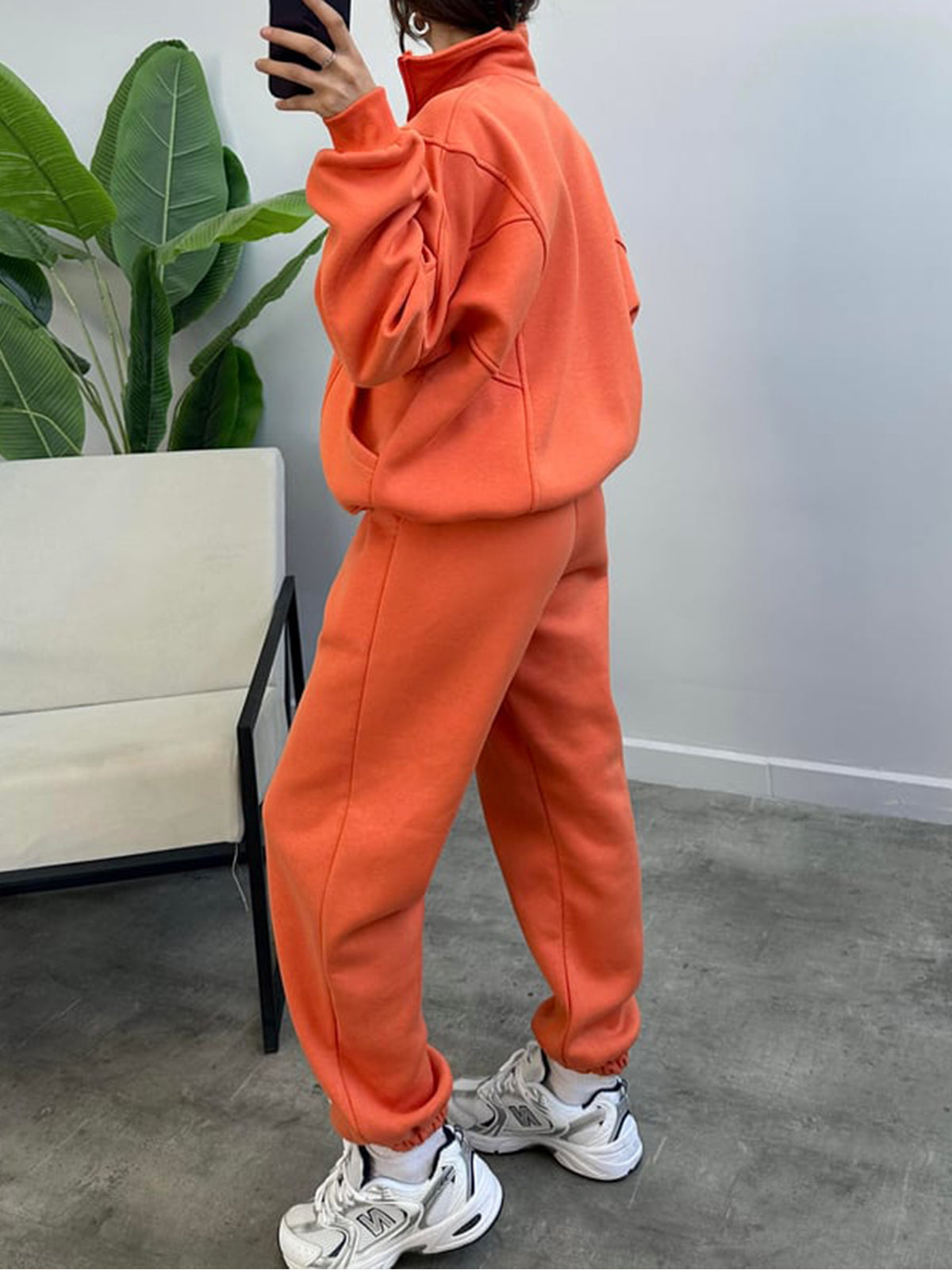 Women's 2 Piece Sets Zipper Outfits Casual Long Sleeve Sweatsuits Sets