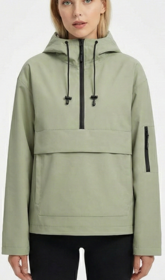 ✨Fleece-lined Waterproof Raincoat Hoodie With Kangaroo Pocket