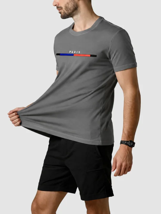 Men Graphic Print Athletic Fit Casual Short Sleeve T-Shirt