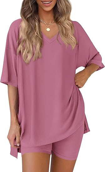Hot Sale-Women's Tummy Cover V Neck 2-Piece Set