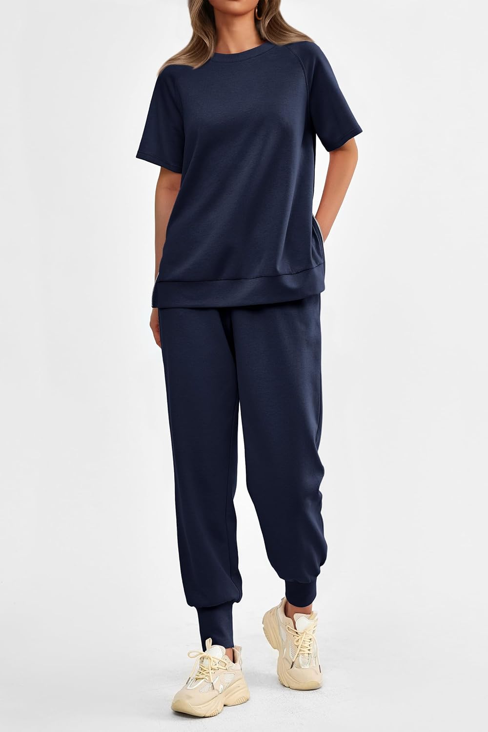 ✨Women's 2 Piece Outfit Tracksuits Casual Tops High Waisted Sweatpants Set