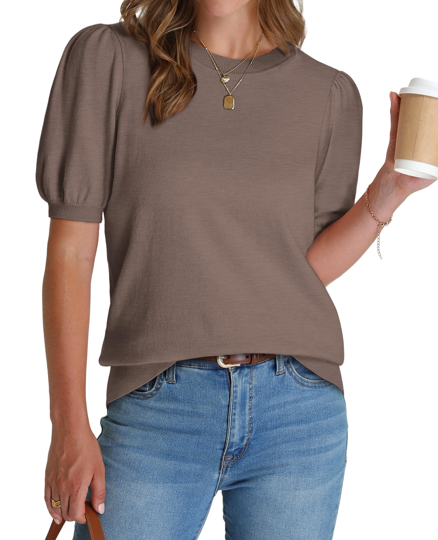 ✨Women's Lightweight Puff Short Sleeve Sweater