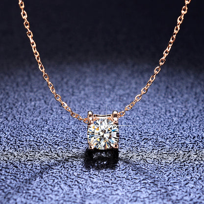 Moissanite diamond bull head pendant female sterling silver s925