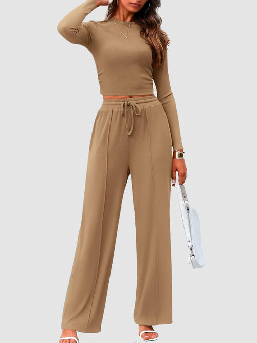 🤎Women Ribbed Two Piece Outfit Set