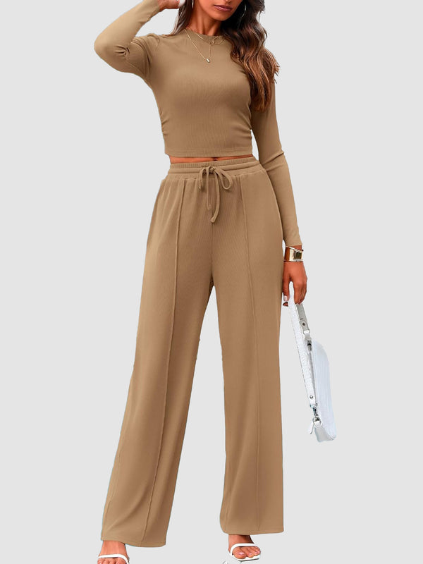 🤎Women Ribbed Two Piece Outfit Set