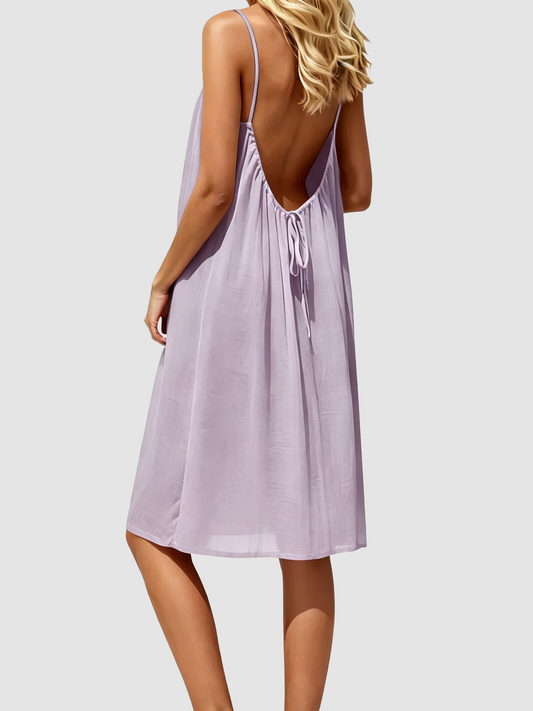 Women Tie-Back Cami Midi Dress
