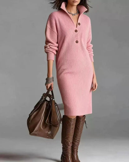 Women's 2026 Elegant Longsleeves Knit Pullover Dress