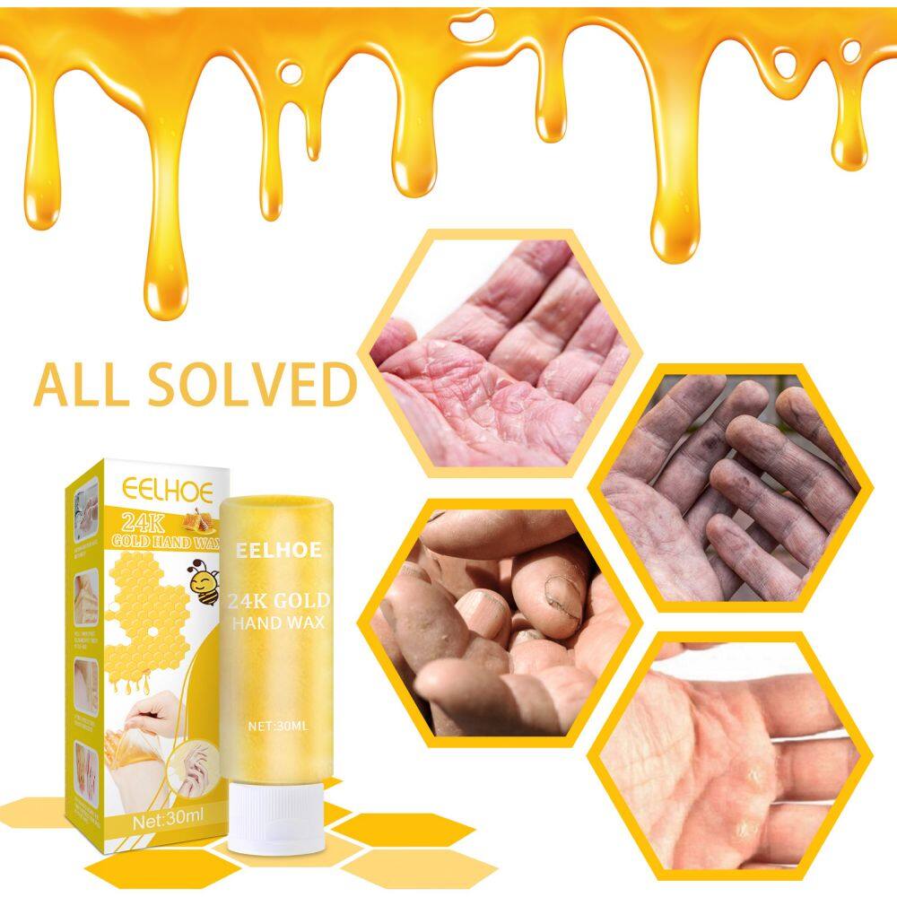 24K Gold Honey Peel Off Hand Wax