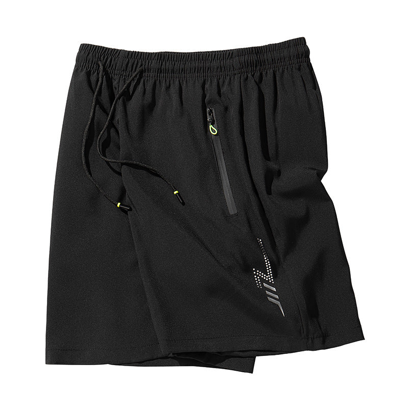 Men's Drawstring Shorts with Zipper Pockets