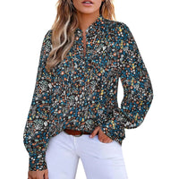 Floral Black Blue