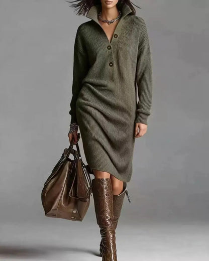 Women's 2026 Elegant Longsleeves Knit Pullover Dress