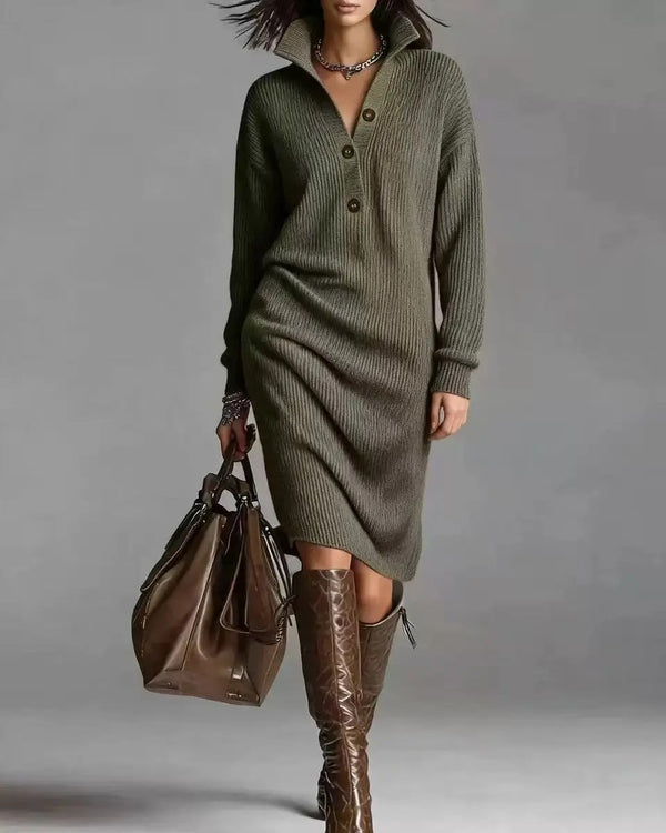 Women's 2026 Elegant Longsleeves Knit Pullover Dress