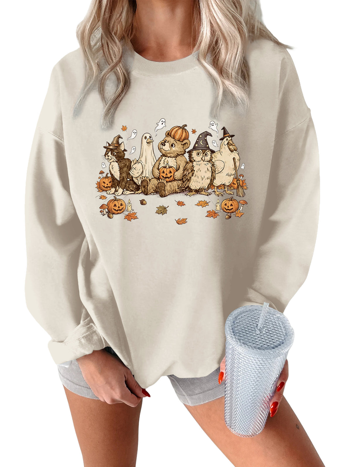 Vintage Halloween Animal Friends Sweatshirt