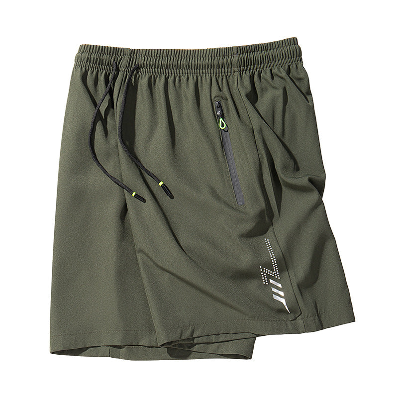 Men's Drawstring Shorts with Zipper Pockets