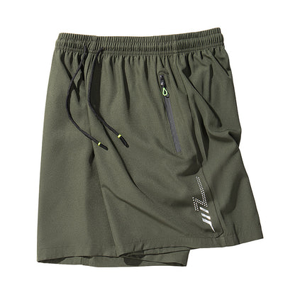 Men's Drawstring Shorts with Zipper Pockets