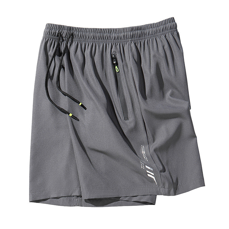 Men's Drawstring Shorts with Zipper Pockets