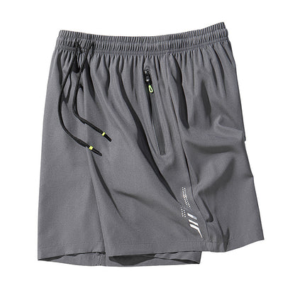 Men's Drawstring Shorts with Zipper Pockets