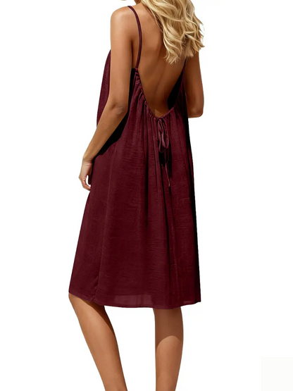 Women Tie-Back Cami Midi Dress
