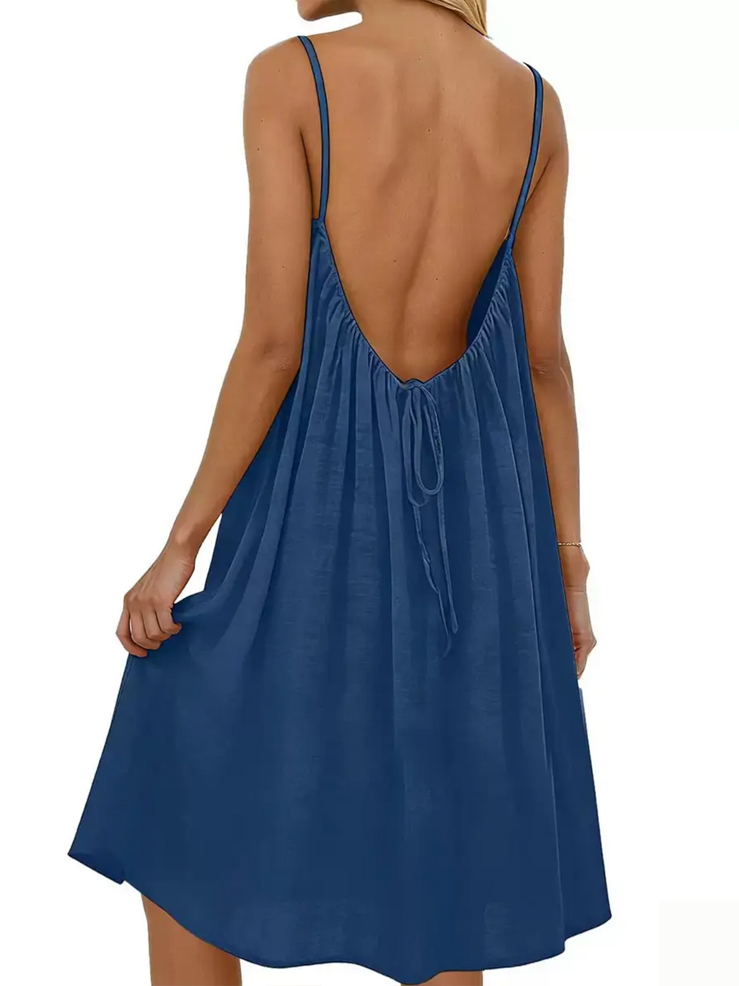 Women Tie-Back Cami Midi Dress