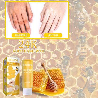 24K Gold Honey Peel Off Hand Wax
