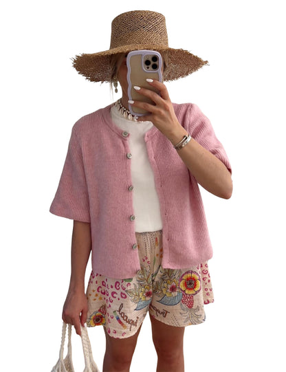 ⏰Hot Sale-Women's Ribbed Knit Button Down Cardigan Lightweight Sweater Top
