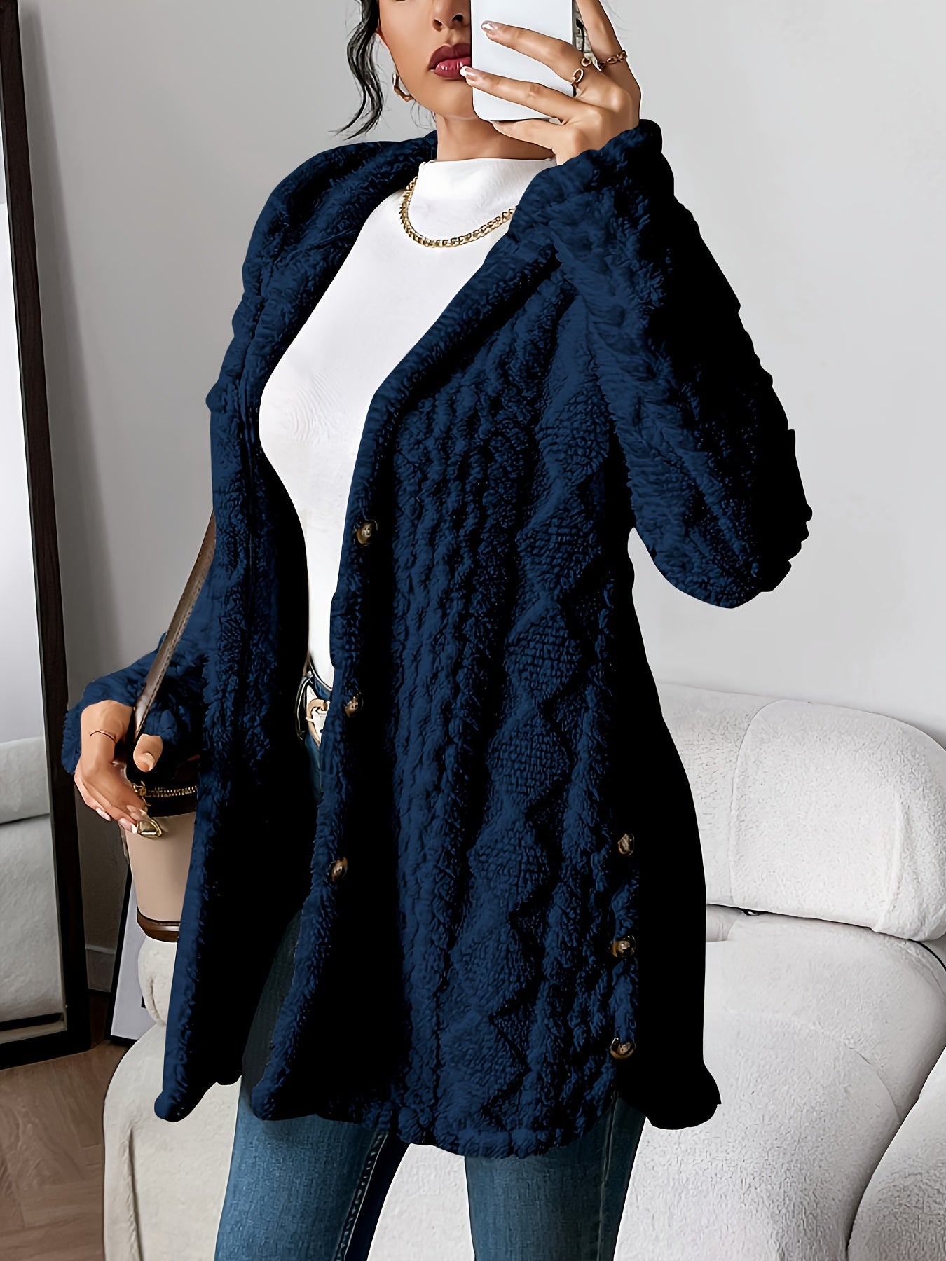 Level Up Your Wardrobe With This Eye‑Catching Jacquard Hooded Coat