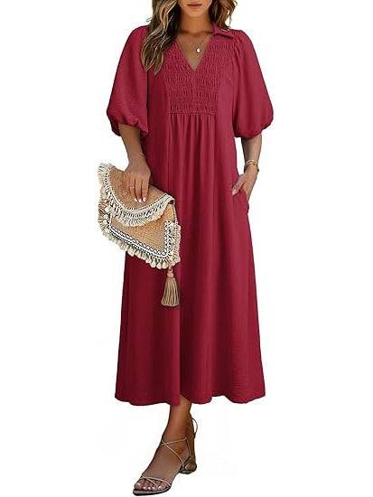⏰Hot Sale-Women's Summer Flowy A-Line Maxi Dress