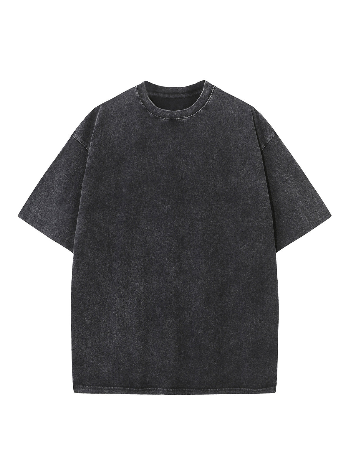 Oversized Acid Wash Cotton Drop Shoulder T-Shirt