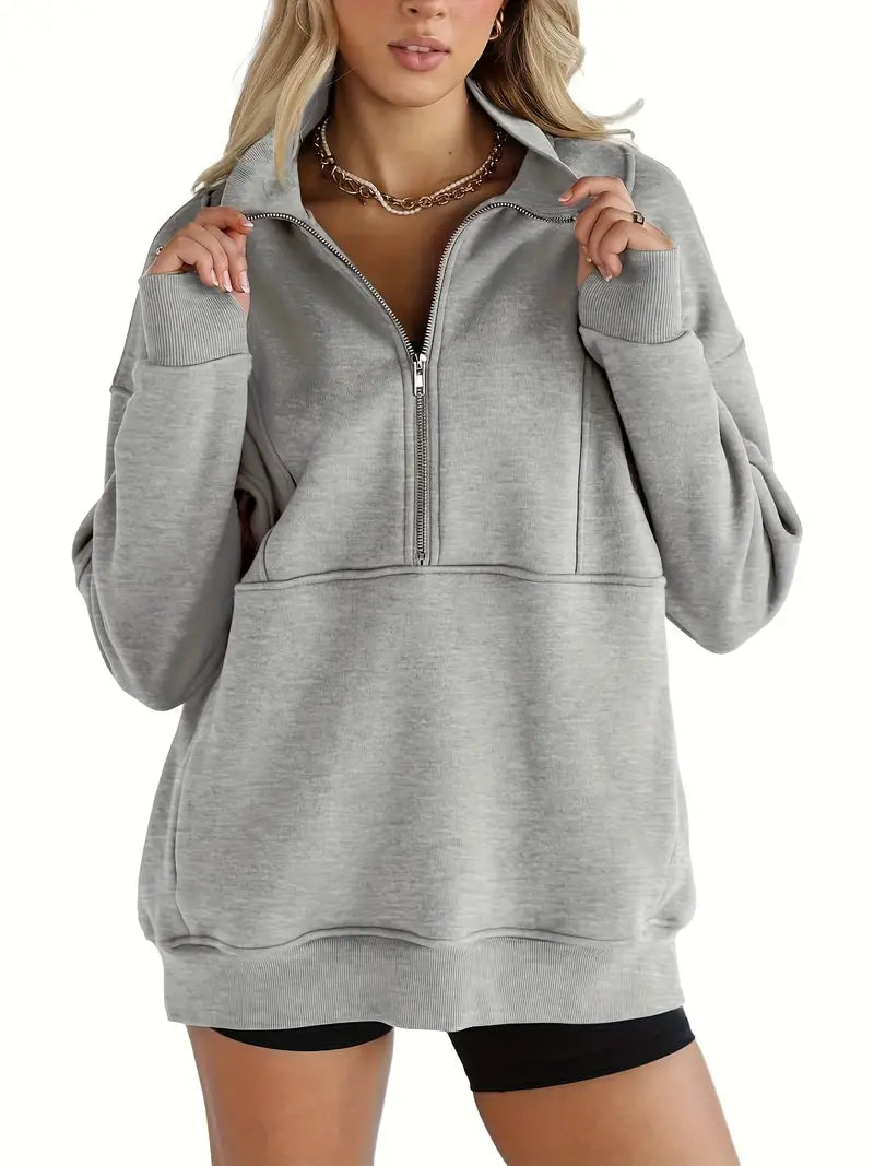 Half-Zip Pullover Sweatshirt (Buy 2 Free Shipping)