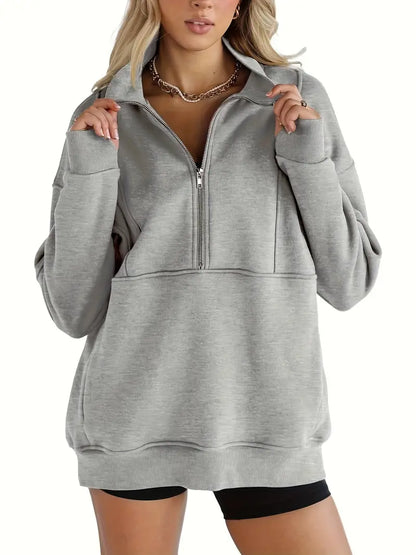 Half-Zip Pullover Sweatshirt (Buy 2 Free Shipping)