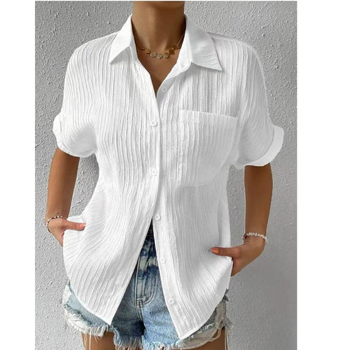 🔥(HOT SALE-49% OFF)Crew Neck Lace Casual Loose Shirt