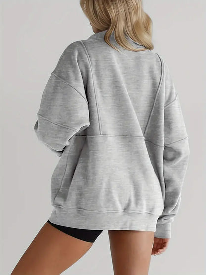 Half-Zip Pullover Sweatshirt (Buy 2 Free Shipping)