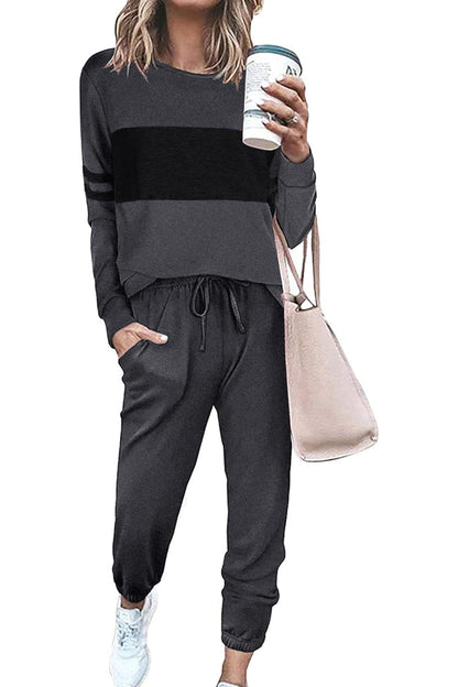 Casual Color Block 2-Piece Loungewear Set  ( Big Savings!!!)