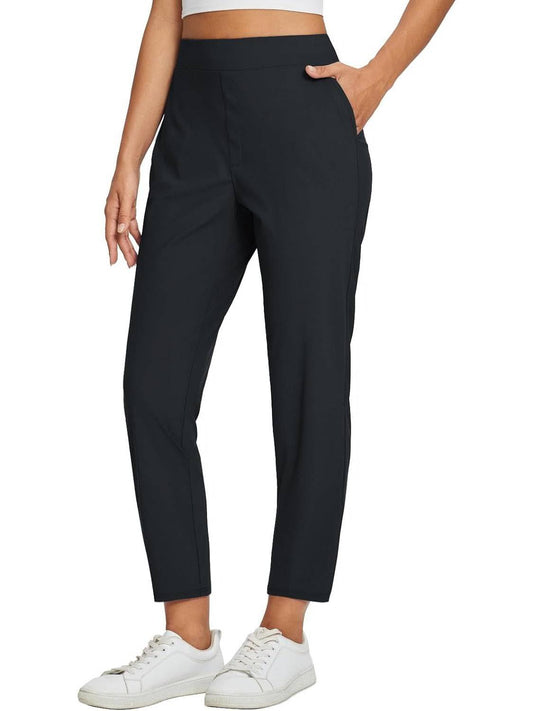 Women's Travel Pants Lightweight Anklle Dresss Pants With Zipper Pockets Summer UPF50