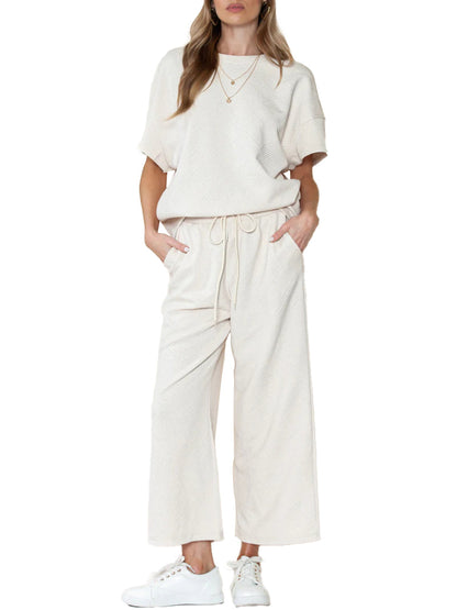 Womens Textured Luxury Lounge Set