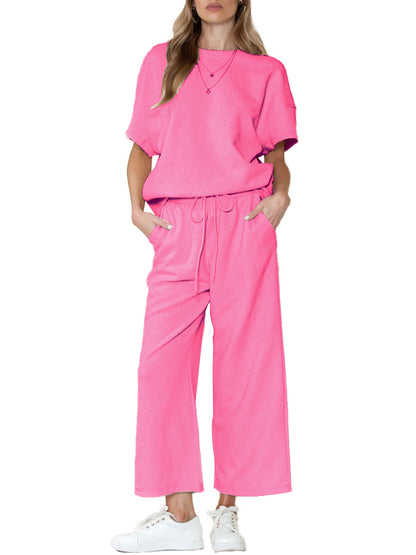 Womens Textured Luxury Lounge Set