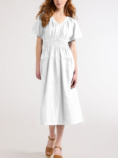 💃Women's Denim Lightweight Tiered Midi Dress (Buy 2 Free Shipping)