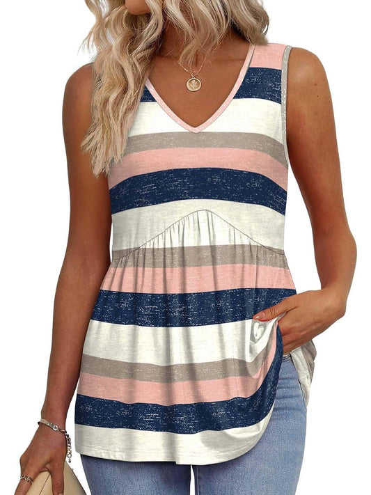✨Women Dressy Sleeveless V Neck Babydoll Tank Tops