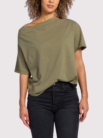 Vintage Cotton Off The Shoulder T-Shirt