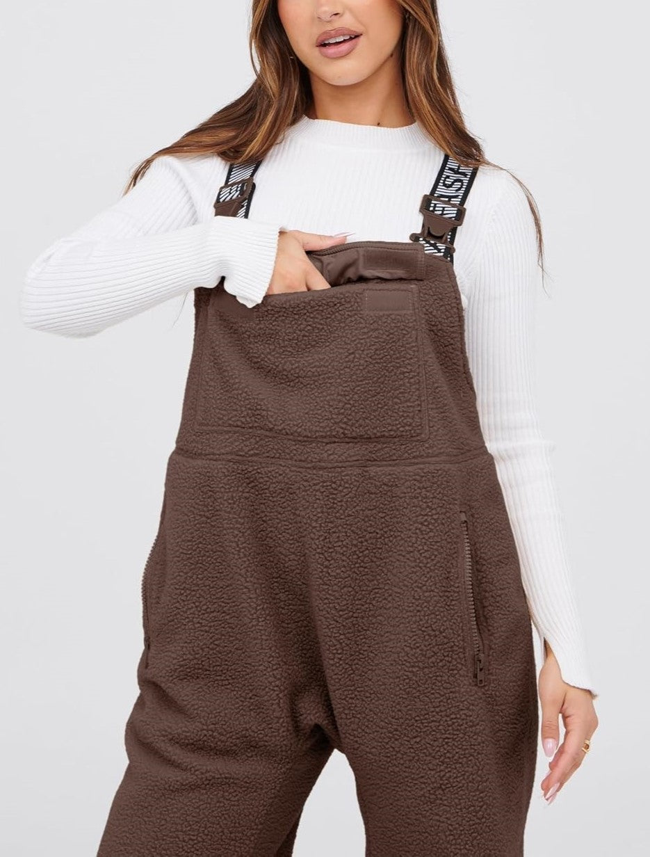 ✨Women's Fleece Warm Winter Casual Loose Jumpsuits
