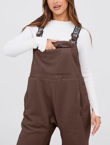 ✨Women's Fleece Warm Winter Casual Loose Jumpsuits