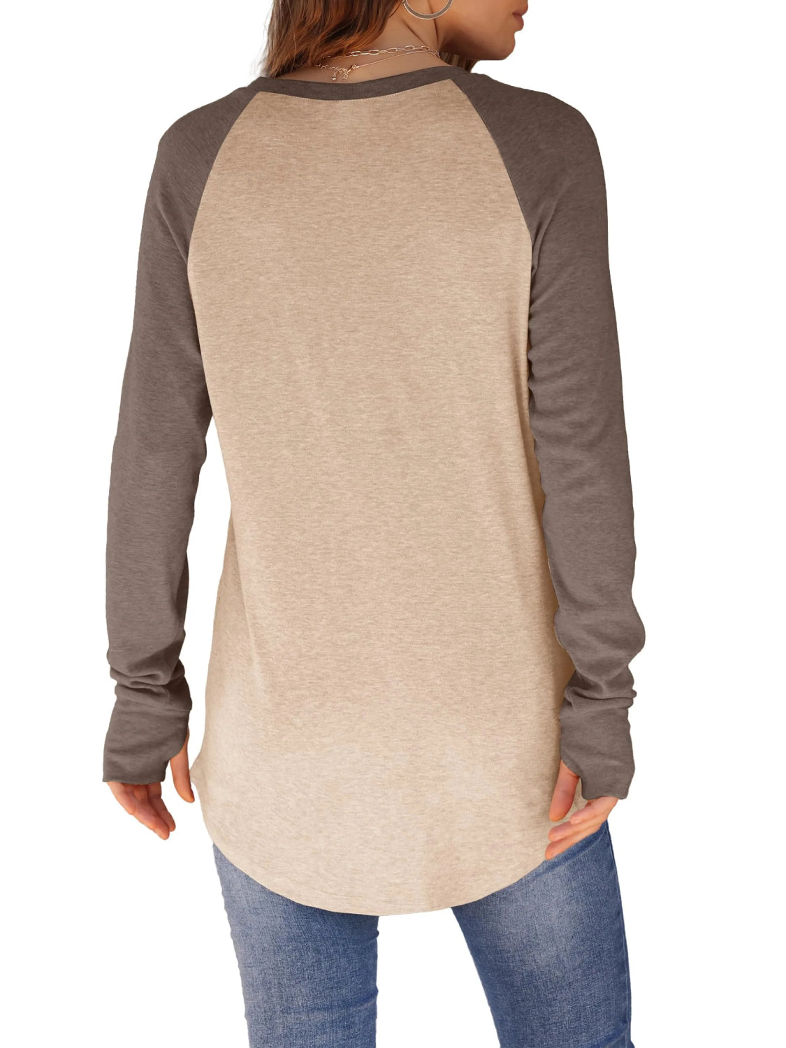 ⏰Hot Sale-Womens Long Sleeve Thumb Hole Shirts Tunic Tops to Wear with Leggings