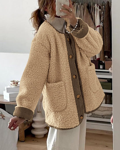 Women's Button Sherpa Jacket