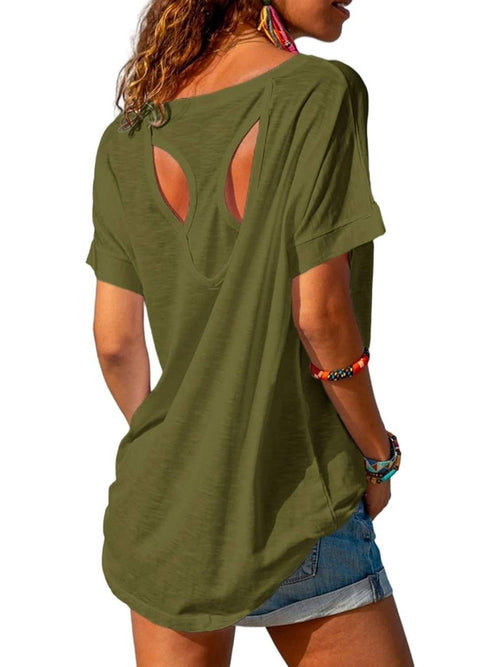 ✨Women Open Back Athlete Loose Fitting Workout Casual Yoga T-Shirt