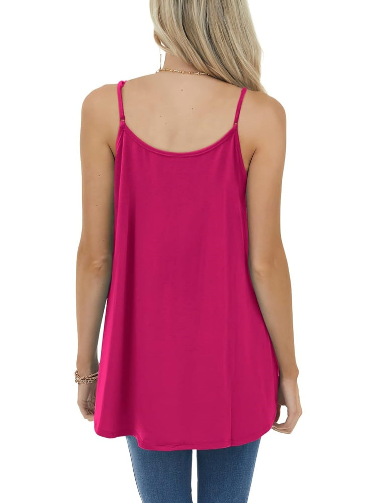 ✨Women Spaghetti Straps Pleated Loose Tank Top