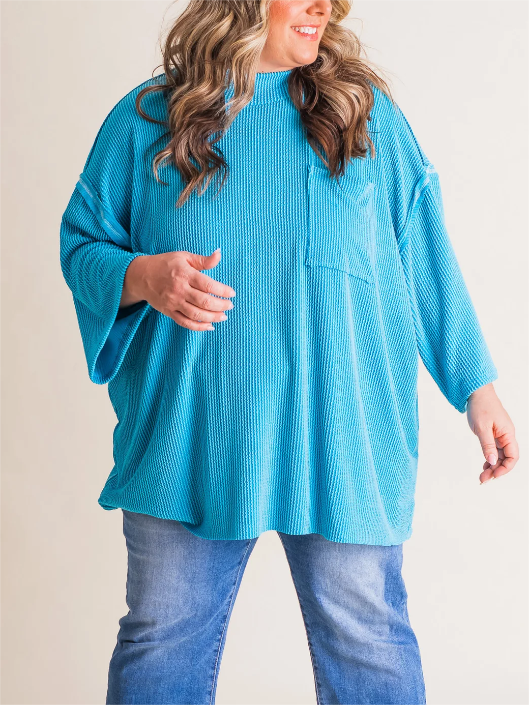 Women's Oversize High Neck Urban Ribbed Top(Buy 2 Free Shipping)