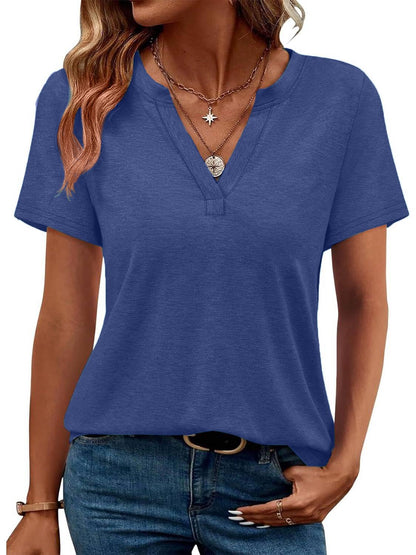 ✨Womens Short Sleeve V Neck Casual Loose Fit T-shirts