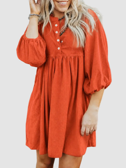 🎀Women Collared Snap Button Casual Autumn Dress